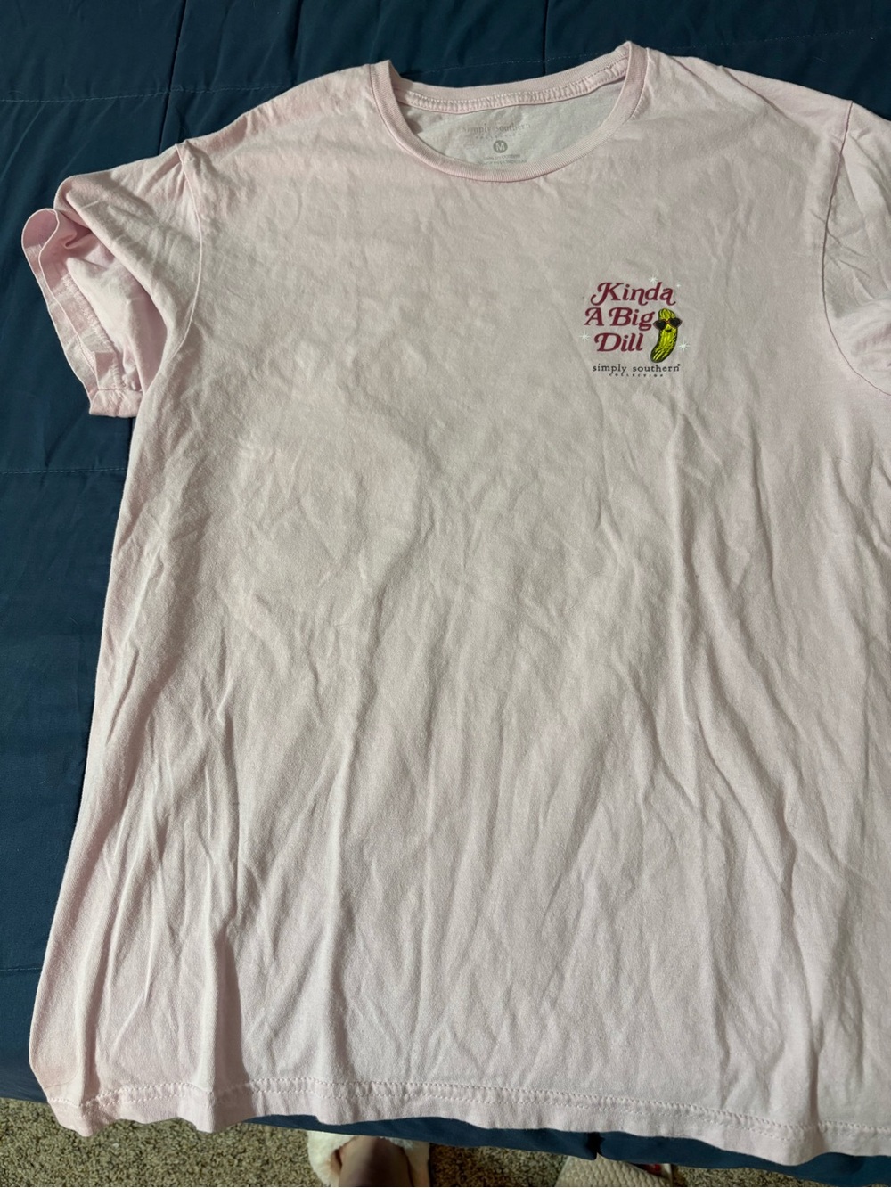 Simply Southern “Kinda A Big Dill' Pink Tee
